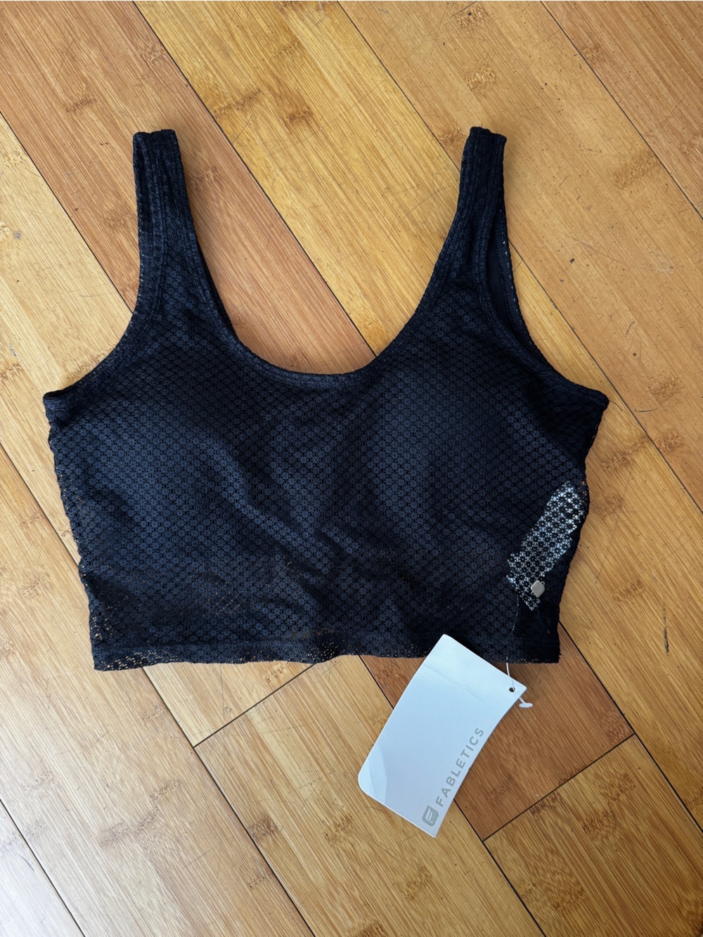 FABLETICS black mesh sports bra